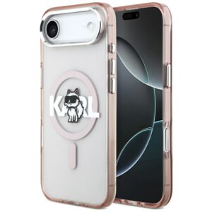 Karl Lagerfeld IML Choupette Sketch Logo MagSafe dėklas Apple iPhone Air rožinės spalvos - Image 1