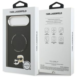 Karl Lagerfeld Karl & Choupette Pins MagSafe dėklas skirtas Apple iPhone Air Black - Image 8