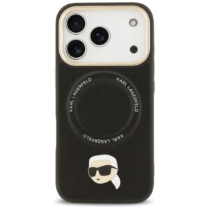 Karl Lagerfeld Big Strap Karl Metal Logo MagSafe dėklas skirtas Apple iPhone 17 Pro Black - Image 3