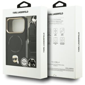 Karl Lagerfeld Big Strap Karl Metal Logo MagSafe dėklas skirtas Apple iPhone 17 Pro Max Black - Image 10