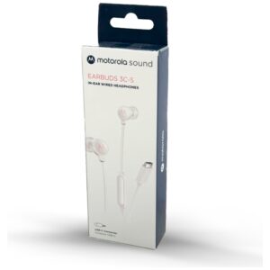 Ausinės Motorola Earbuds 3C-S USB-C baltos spalvos - Image 9