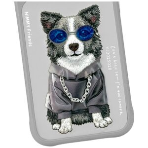 Dėklas Nimmy Glasses Cool Dog skirtas Apple iPhone 17 Pro pilkos spalvos - Image 5