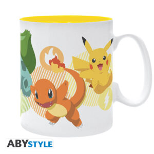 POKEMON - Mug (460 ml) Pikachu, Bulbasaur, Charmander & Squirtle - Puodelis