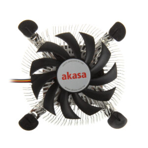 Akasa AK-CC7122BP01 Low Profile CPU Cooler - 74mm - Image 2