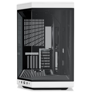 Hyte Y70 PC Case, Mid Tower, ATX, Tempered Glass - Black / White - Image 2