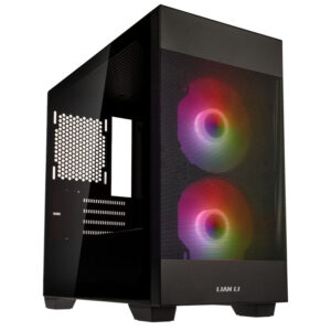 Lian Li LANCOOL 205M Mesh Micro-ATX Case, Tempered Glass - black