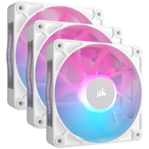 Corsair iCUE LINK RX120 RGB Series, PWM Fan 3-Pack - 120mm, white