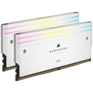 Corsair Dominator Titanium DDR5-6000 RAM, CL30, XMP - 32 GB Dual-Kit, white