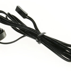 Bitspower sandarinimo kamštis su temperatūros jutikliu, G1/4 colio, IG – 90 cm, blizgios juodos spalvos