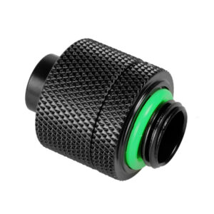 Bitspower tiesus G1/4 colio AG ant 16/11 mm jungties adapteris – matinės juodos spalvos