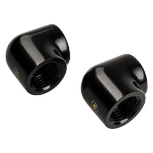 Bitspower Touchaqua Adapter 90 Degree G1/4 inch Female to G1/4 inch Female - 2 Pack, black - Image 2