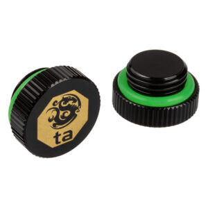Bitspower Touchaqua Stop Plug G1/4 Inch Female Thread - 2-Pack, Black