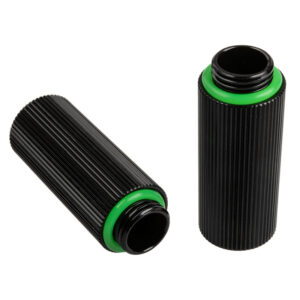 Bitspower Touchaqua Adapter straight G1/4 inch female to G1/4 inch male - 2 pack, 40mm, black - Image 2