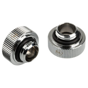 Bitspower Touchaqua Adapter Connection G1/4 inch AG to 16mm OD Hardtube - 2 pack, silver - Image 2