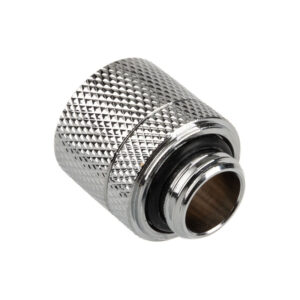 Alphacool Eiszapfen fitting straight G1/4 inch female thread to 13/10mm - chrome silver - Image 2