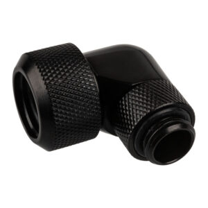 Alphacool Eiszapfen connector 90 degrees G1/4 inch female thread to 16mm outer diameter hard tube - black - Image 2