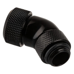 Alphacool Eiszapfen Connector 45 Degrees G1/4 Inch Female Thread to 13mm OD Hard Tube - Black - Image 2