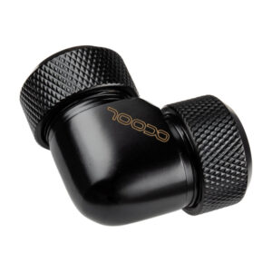 Alphacool Eiszapfen 13mm hard tube screw fitting 90 degree L-connector acrylic-brass tubes - black - Image 2