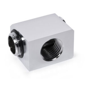 Alphacool Low Profile Adapter 90 Degree G1/4 Inch Male to G1/4 Inch Female - Rotatable - Chrome