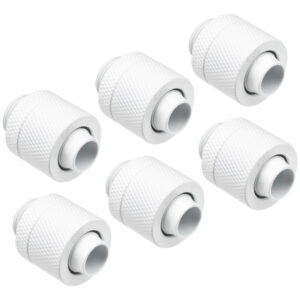 Alphacool Eiszapfen 13/10 mm screw-in fitting G1/4, 6-pack - white - Image 1