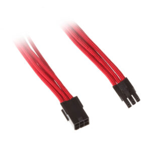 SilverStone 6 kontaktų PCIe į 6 kontaktų PCIe prailginimo kabelis, 250 mm, raudonas