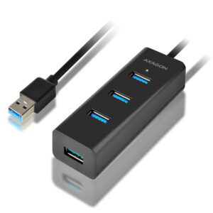 AXAGON HUE-S2BL USB-A-Hub, 4x USB 3.0, external power supply - 1.2 m