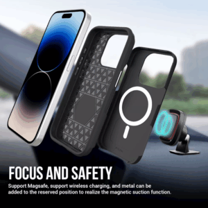 ScreenArmor MagArmor Case Apsauginis MagSafe Dėklas Apple iPhone 15 Pro Max juodos spalvos - Image 6