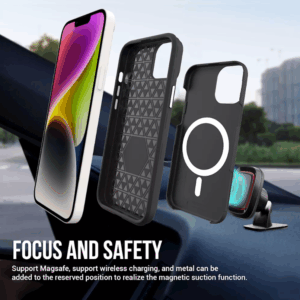 ScreenArmor MagArmor Case Apsauginis MagSafe Dėklas Apple iPhone 14/13 juodos spalvos - Image 6