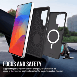 ScreenArmor MagArmor Case Apsauginis MagSafe Dėklas Samsung Galaxy S25 Ultra juodos spalvos - Image 5