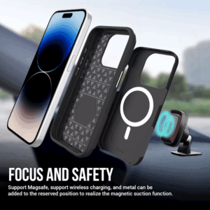 ScreenArmor MagArmor Case Apsauginis MagSafe Dėklas Apple iPhone 15 Pro juodos spalvos - Image 6