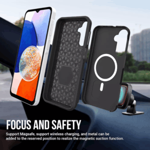 ScreenArmor MagArmor Case Apsauginis MagSafe Dėklas Samsung Galaxy A15 juodos spalvos - Image 6