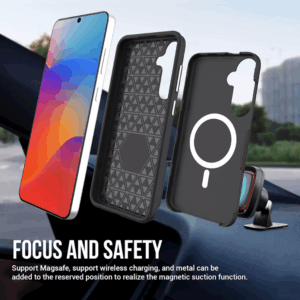 ScreenArmor MagArmor Case Apsauginis MagSafe Dėklas Samsung Galaxy S25/S24 juodos spalvos - Image 6