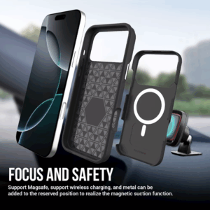 ScreenArmor MagArmor Case Apsauginis MagSafe Dėklas Apple iPhone 17 Pro juodos spalvos - Image 9