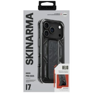 Skinarma Helio dėklas skirtas Apple iPhone 17 Pro Magnetic Charging + Grip Stand Graphite - Image 2