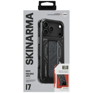 Skinarma Helio dėklas skirtas Apple iPhone 17 Pro Max Magnetic Charging + Grip Stand Graphite - Image 5