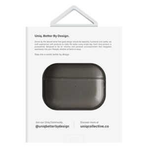 UNIQ Glase dėklas AirPods Pro 2 gen glossy smoke - Image 5