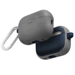 UNIQ Clyde Lock dėklas AirPods Pro 2 (2022/2023) Chalk Grey-Marine Blue