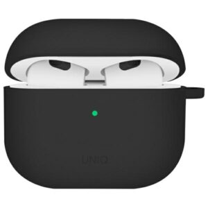 UNIQ dėklas Nexo AirPods 4 + Ear Hooks Silicone black
