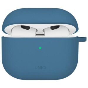 UNIQ dėklas Nexo AirPods 4 + Ear Hooks Silicone pacific blue - Image 1