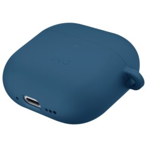 UNIQ dėklas Nexo AirPods 4 + Ear Hooks Silicone pacific blue - Image 4