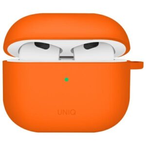 UNIQ dėklas Nexo AirPods 4 + Ear Hooks Silicone volt orange
