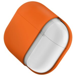 UNIQ dėklas Nexo AirPods 4 + Ear Hooks Silicone volt orange - Image 5