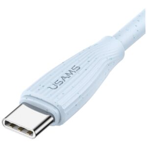 Kabelis USAMS Green Series SJ714 18W 3A USB-A į USB-C 1m baltos spalvos - Image 3