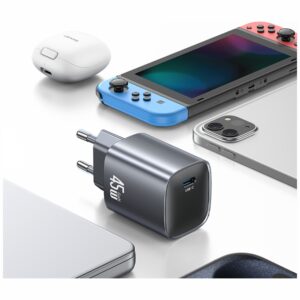 Laidinis įkroviklis USAMS T66 45W GaN Fast Charger tarnish - Image 4