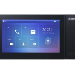 IP domofono monitorius 7 colių, PoE, veikia tik SIP protokolu, juodas