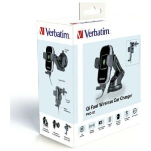 Automobilinis telefono laikiklis su beilaidžiu įkrovimu Verbatim FWC-02 15W Qi 49553 - Image 3