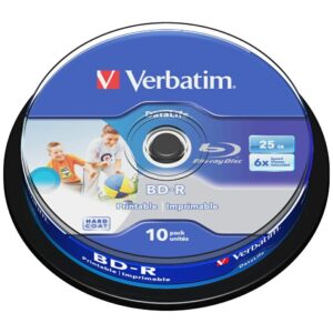 Disc BD-R Verbatim SL Printable Datalife 6X 25GB 10pcs 43804 - Image 1