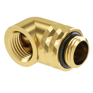 Barrow Dazzle Adapter 90 Grad G1/4 Zoll AG auf G1/4 Zoll IG - drehbar, gold