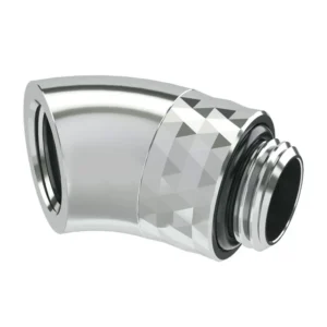Barrow Dazzle Adapter 45 Degree G1/4 Inch Male to G1/4 Inch Female - rotatable, silver