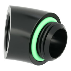 Barrow Adapter, 45 degrees, G1/4 inch male to G1/4 inch female - black